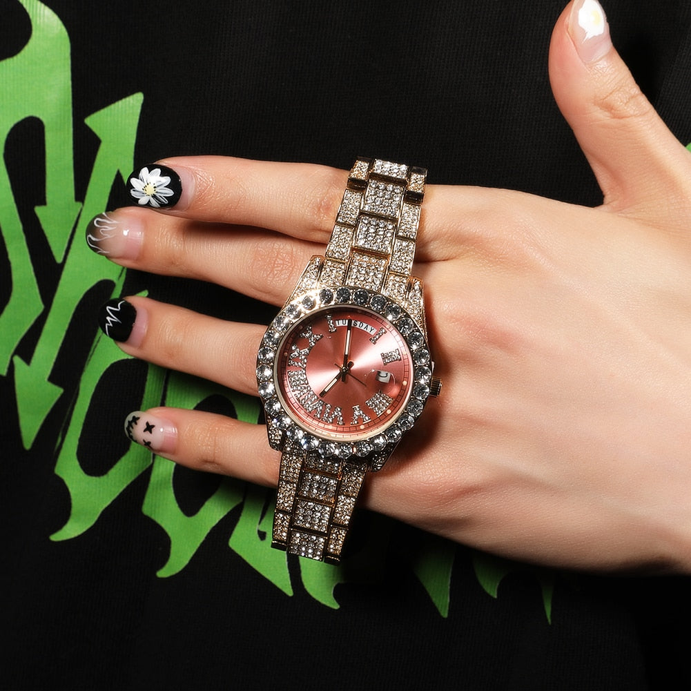 Swarovski iced out best sale watch