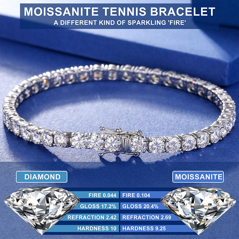 Moissanite Tennis Bracelet | Moissanite Tennis Bracelet Ice Hip Hop