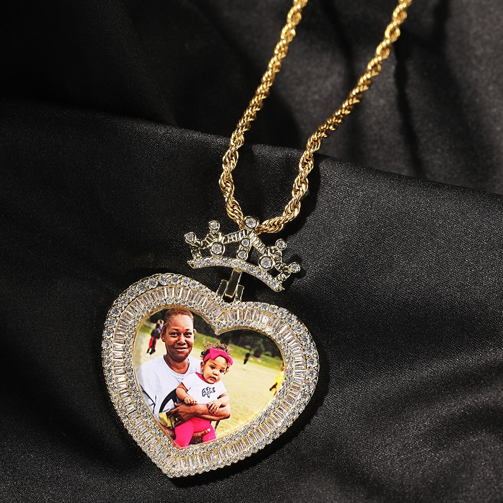 Amazon.com: Custom Photo Necklace with Picture Inside, Personalized Heart  Photo Necklace, I Love You Necklace 100 Languages Photo Pendant, Picture  Projection Necklace for Girlfriend Wife Birthday Anniversary : Clothing,  Shoes & Jewelry