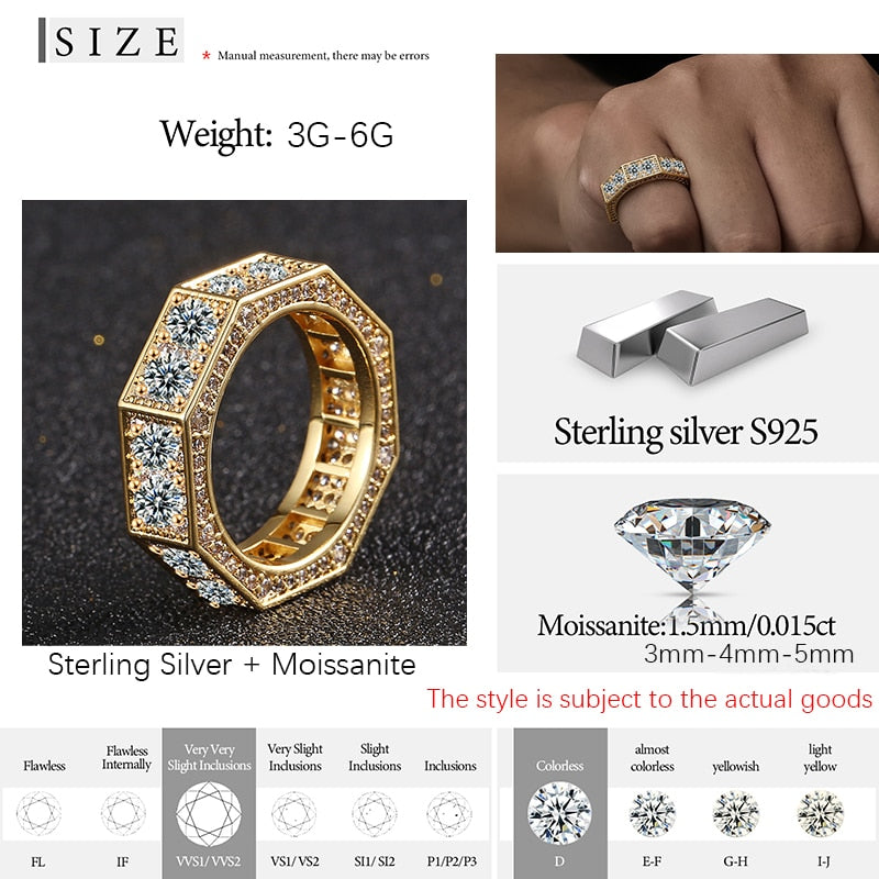 Men's Moissanite Ring | Unique Moissanite Rings