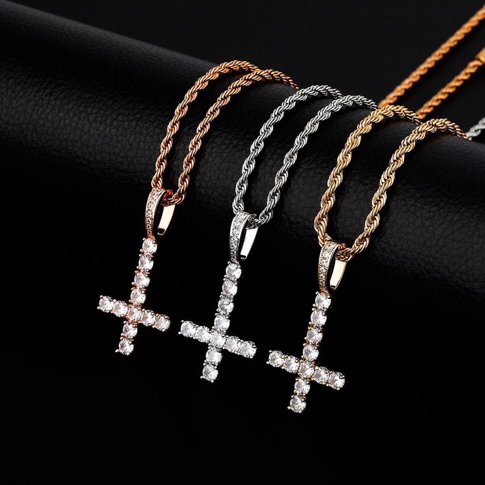 Iced Out Cross Cuban Link Necklace | Hip Hop Necklace