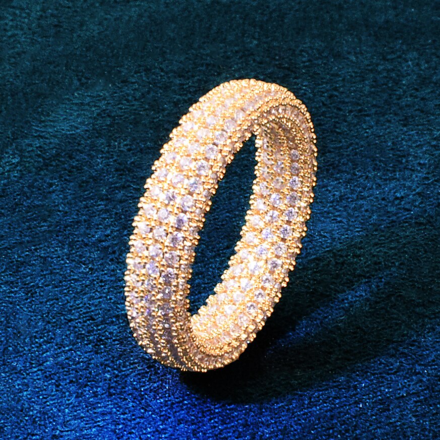 Diamond Tennis Band Ring | Luxury Costume Jewelry