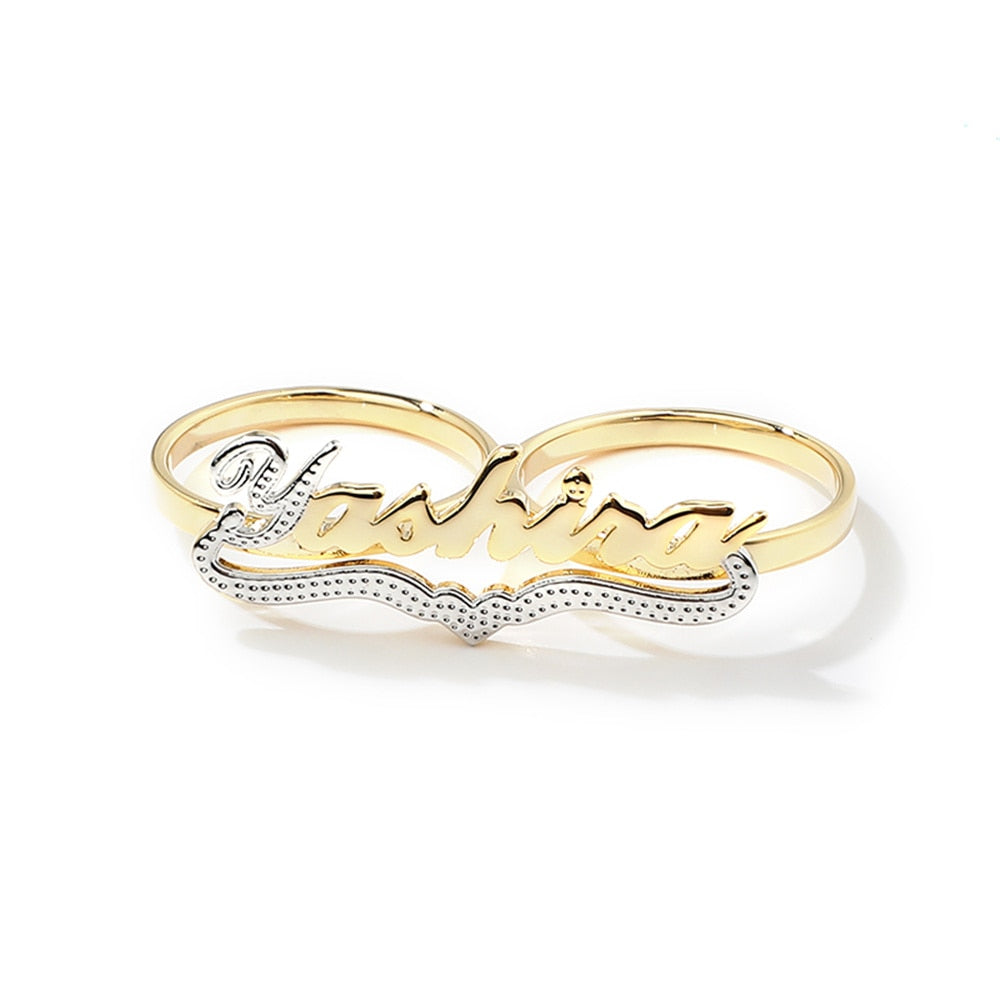 Fingerhut - Jay-Aimee Designs Personalized Double-Finger Name Ring