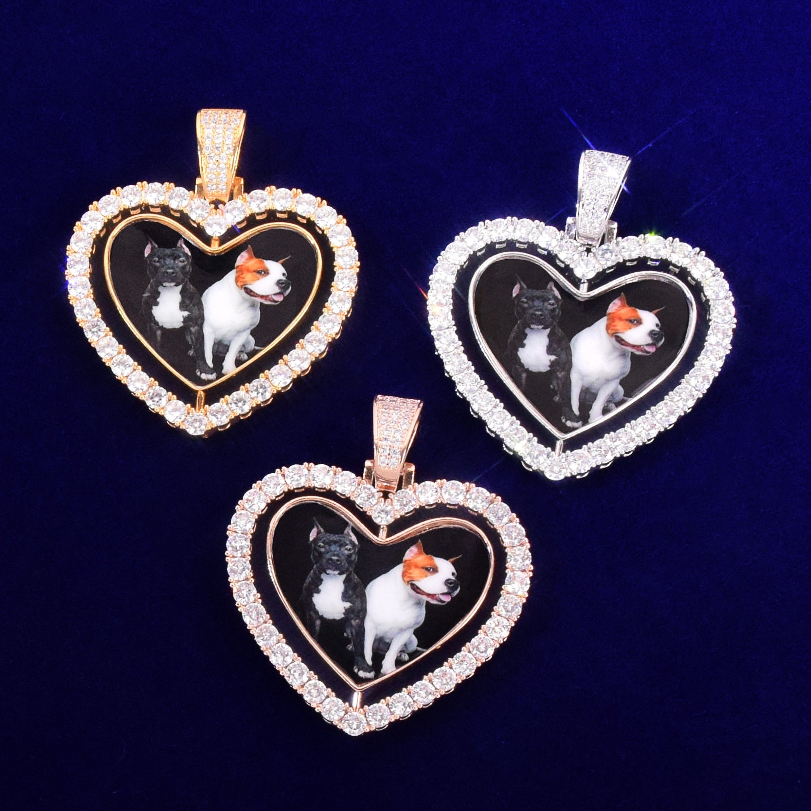 Heart Neckalce with Picture Inside | Necklace with Picture Inside | Rotating and Double-Sided