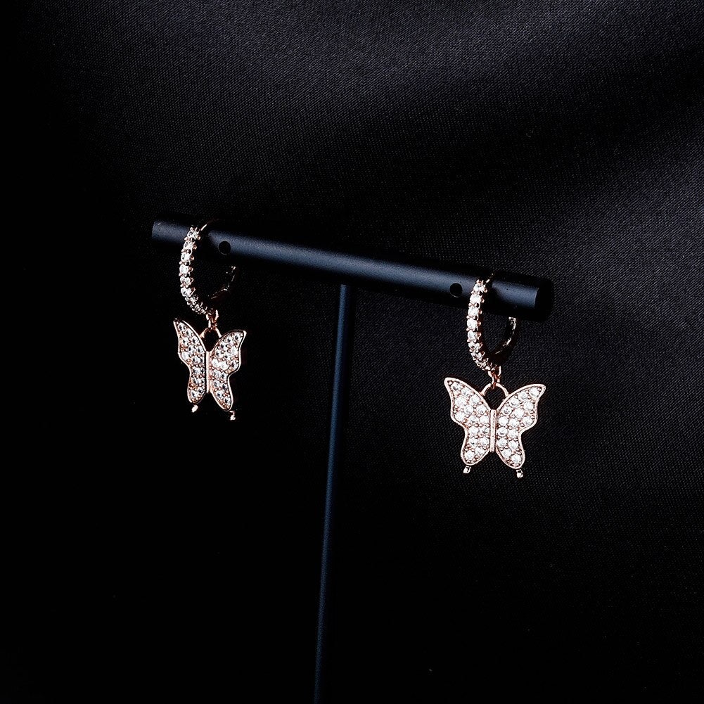 14k Gold | Butterfly Earrings | Butterfly Earrings Dangle
