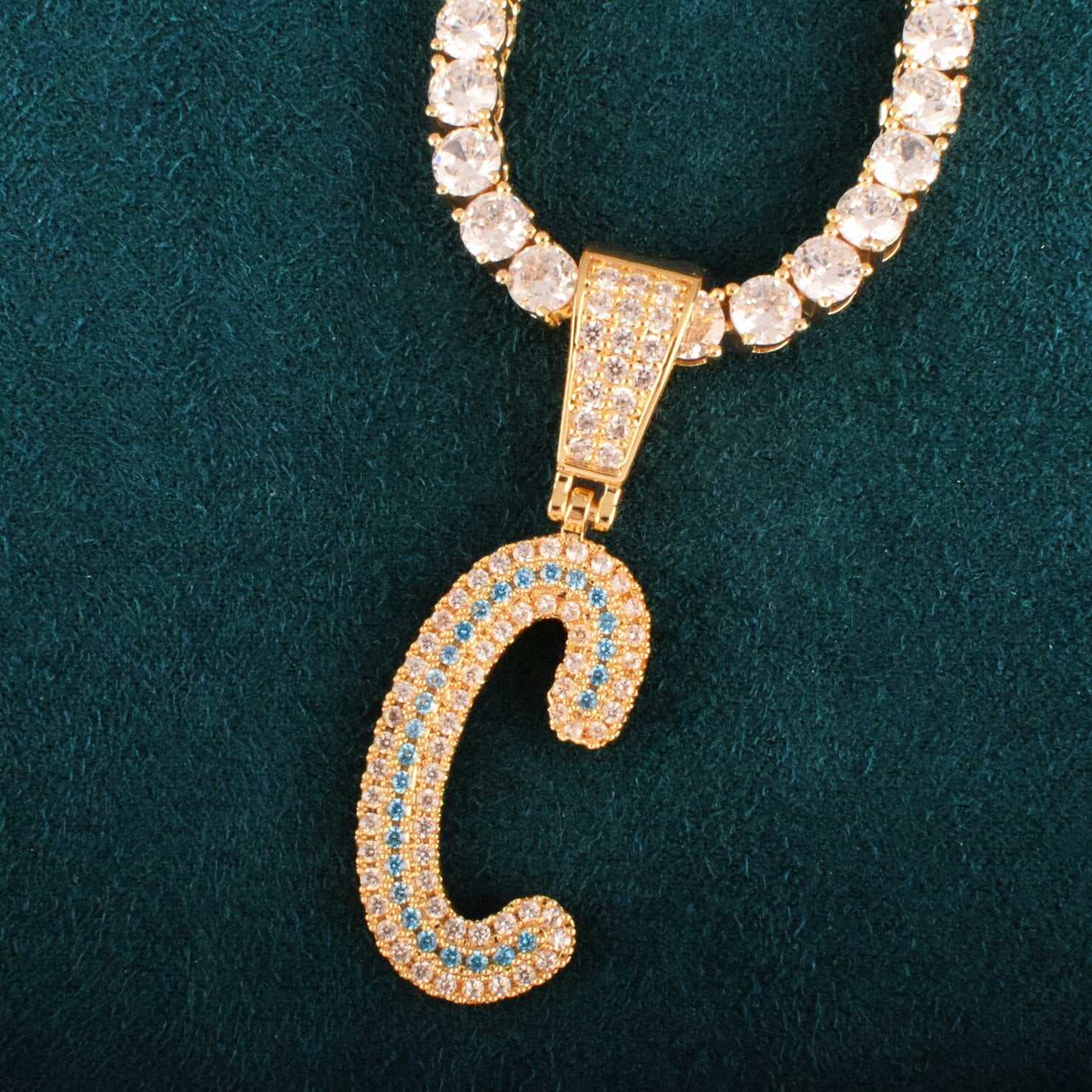 Letter Necklace Pendant | Diamond Initial Pendant