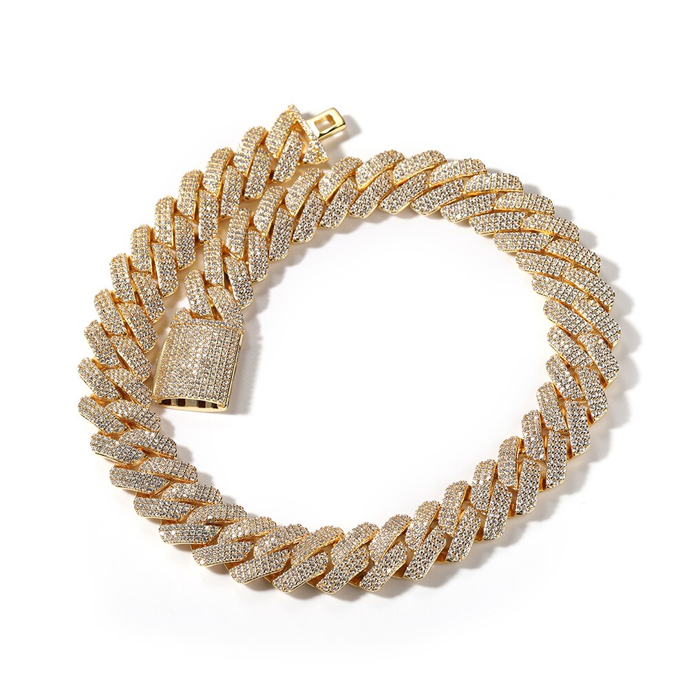 20mm Cuban Link Chain | Cuban Link Necklace with Diamonds