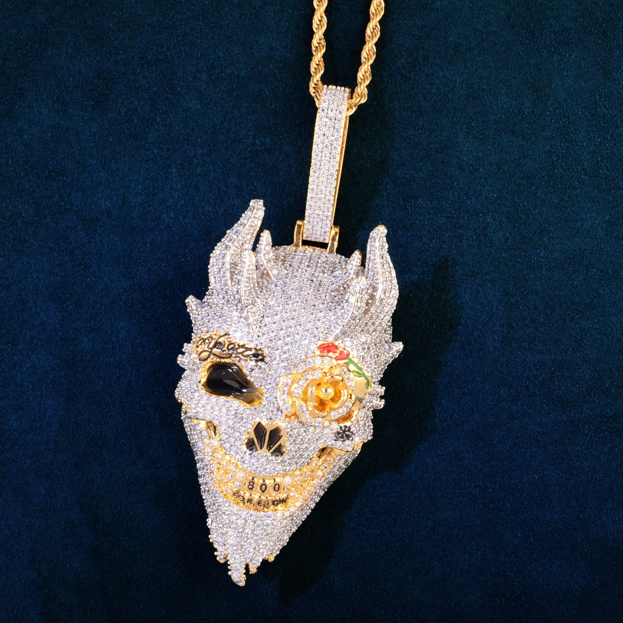 Skull head necklace on sale