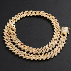 14mm Cuban Link Chain | Fully Iced Out Cuban Link Chain