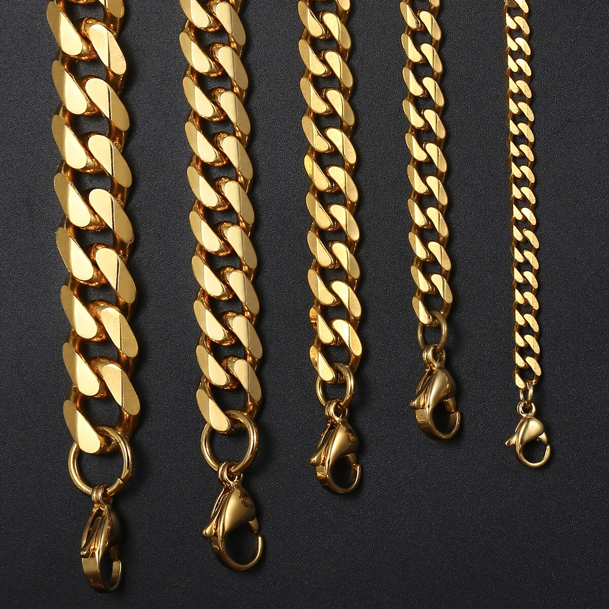 3mm - 11mm | Stainless Steel Cuban Link Chain | Curb Link Chain