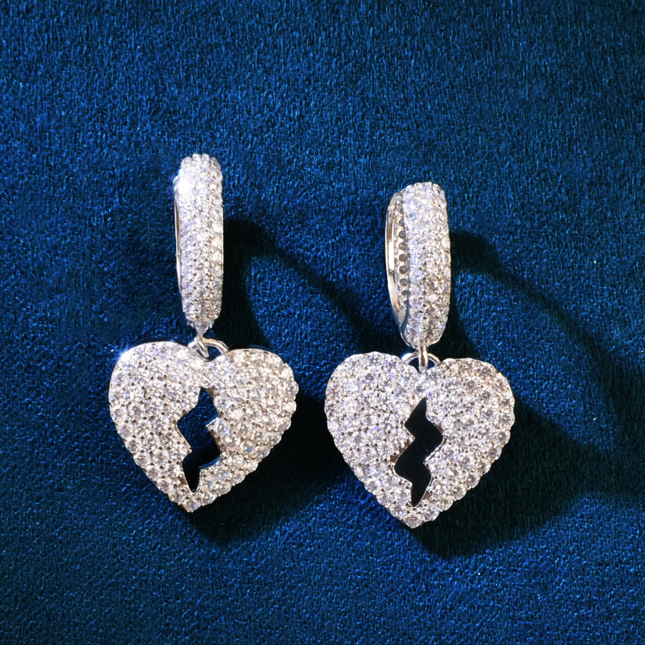 Men Dangle Earrings | Dangle Earrings Men | Broken Heart Earrings