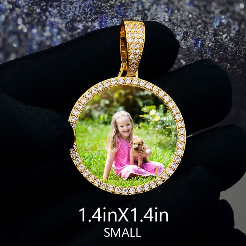 Photo Engraved Necklace | Personalized Photo Necklace 925 Silver