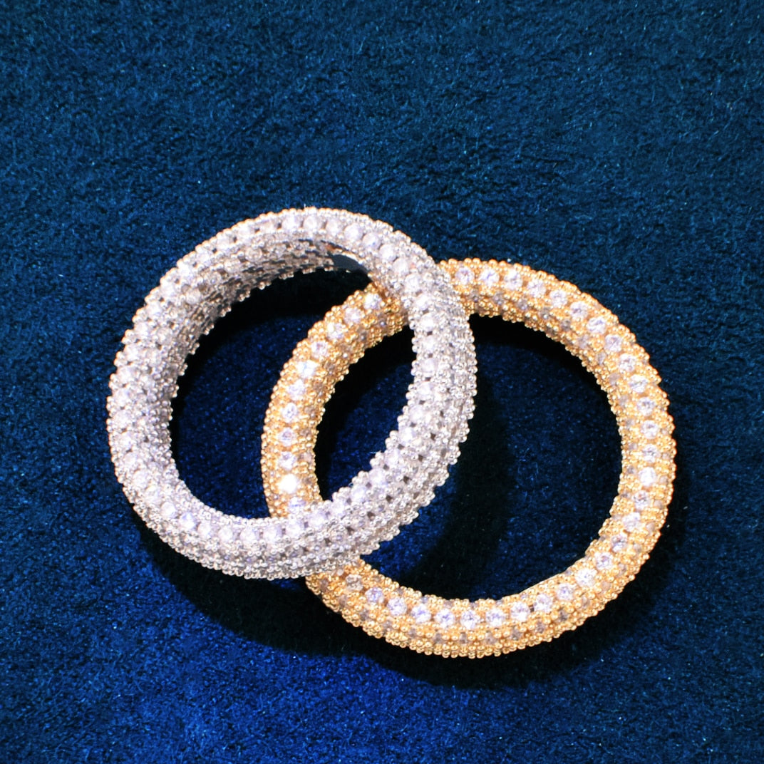 Diamond Tennis Band Ring | Luxury Costume Jewelry