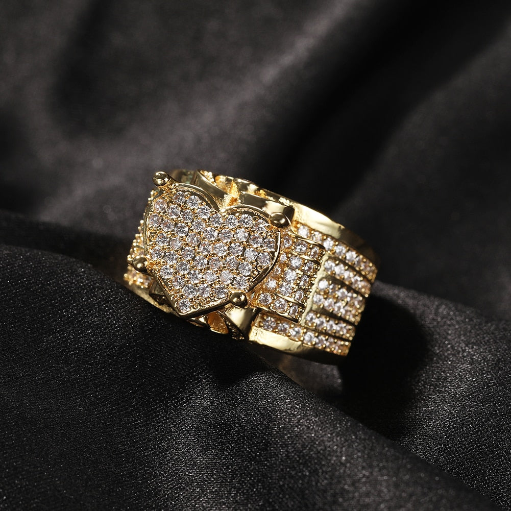 Diamond Hip Hop Rings | Mothers Day Rings | Valentines Day Rings