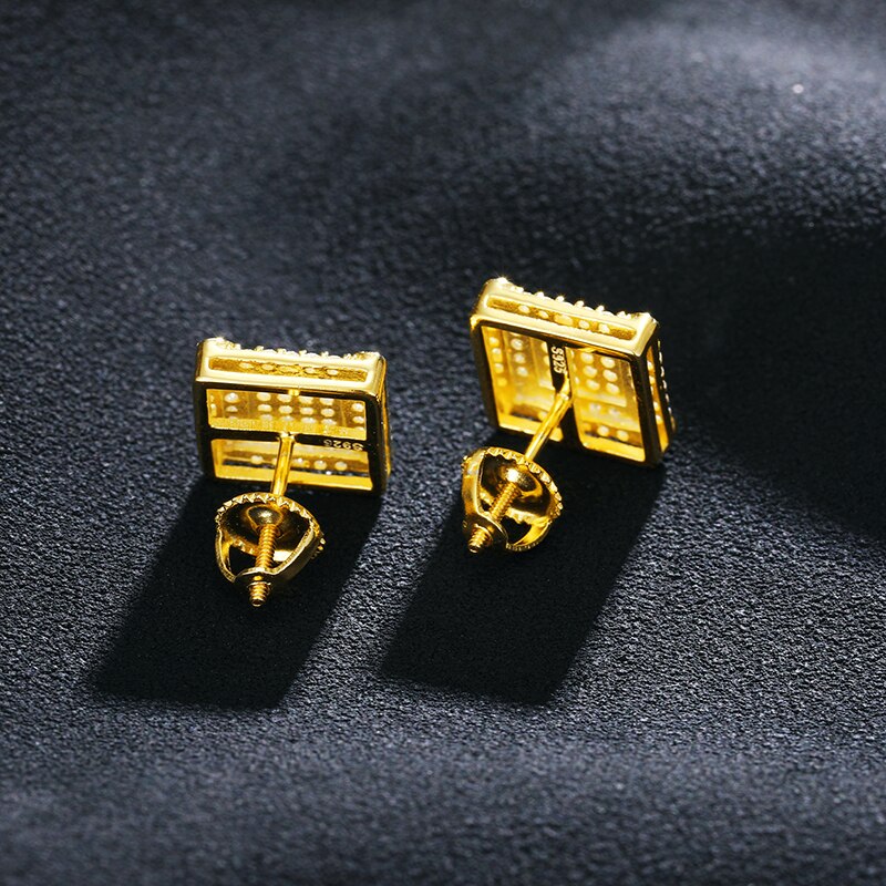 Square Moissanite Earrings | Moissanite Earrings Studs | Moissanite Stud Earring