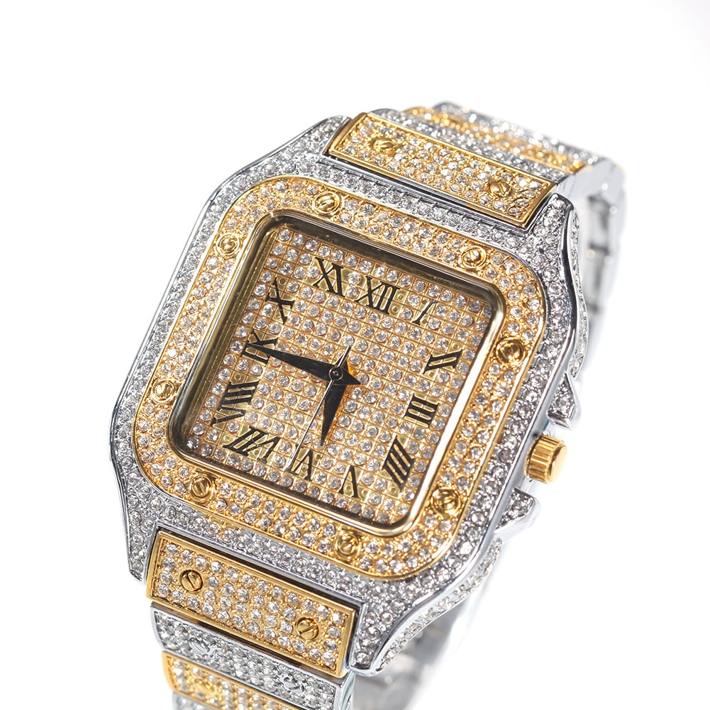Womens Diamond Watch Womens Big Face Watch with Numbers