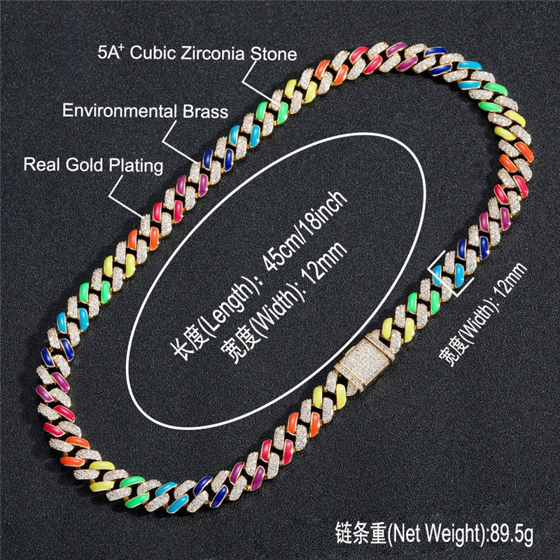 Colorful cuban link outlet