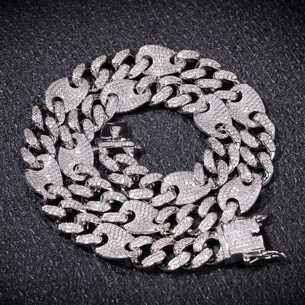 12mm Cuban Link Chain | Curb Link Chain | Diamond Cut Curb Link Chain