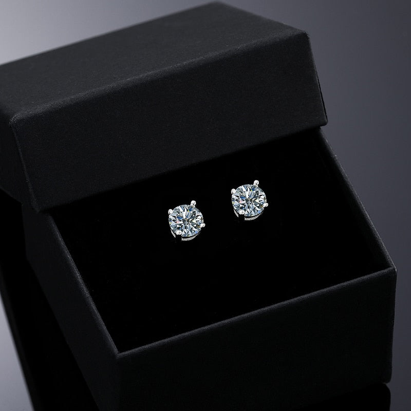 Real Iced Out Earrings | Iced Out Earrings | Moissanite Stud Earrings