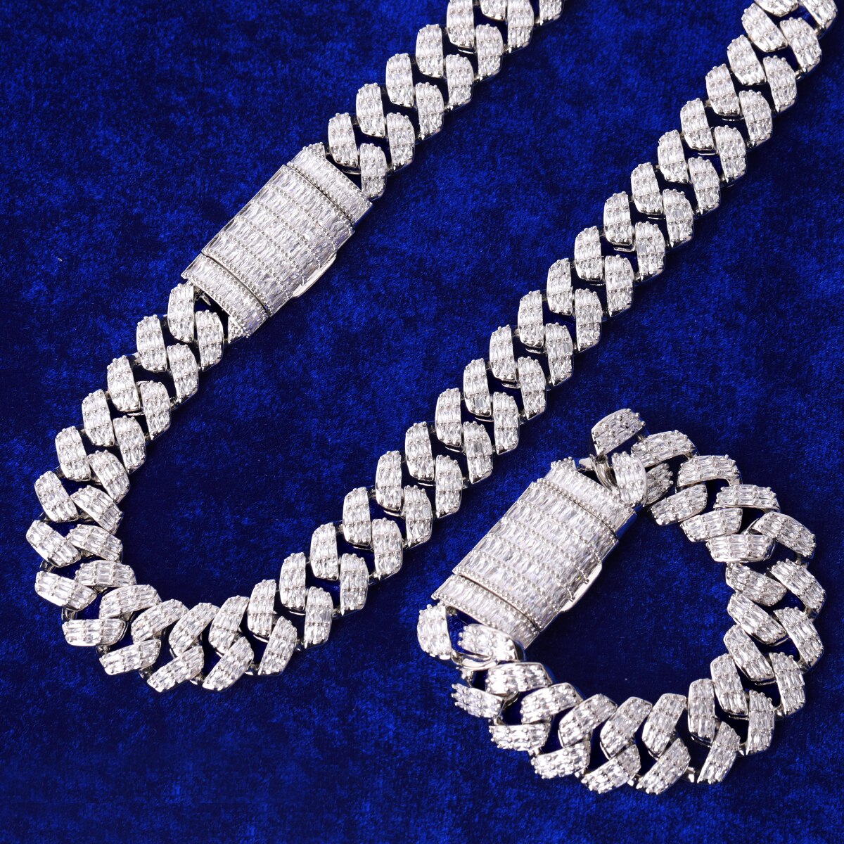 20mm | Cuban Link Chain and Bracelet Set | Cuban Link Chain and Bracelet