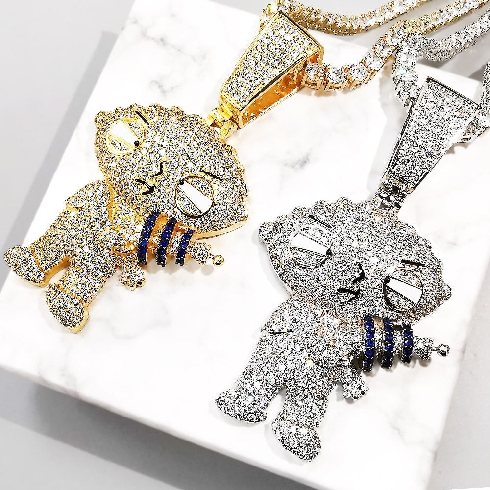 Family Guy Necklace | Iced Out Cartoon Pendants