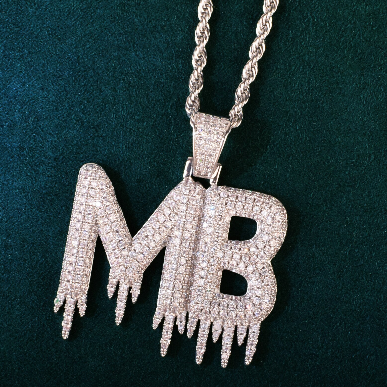 Hip Hop Jewelry | Rapper Chain | Custom Drip Letter Pendant