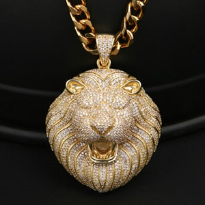 Lion Head Pendant | Gold Lion Head Pendant