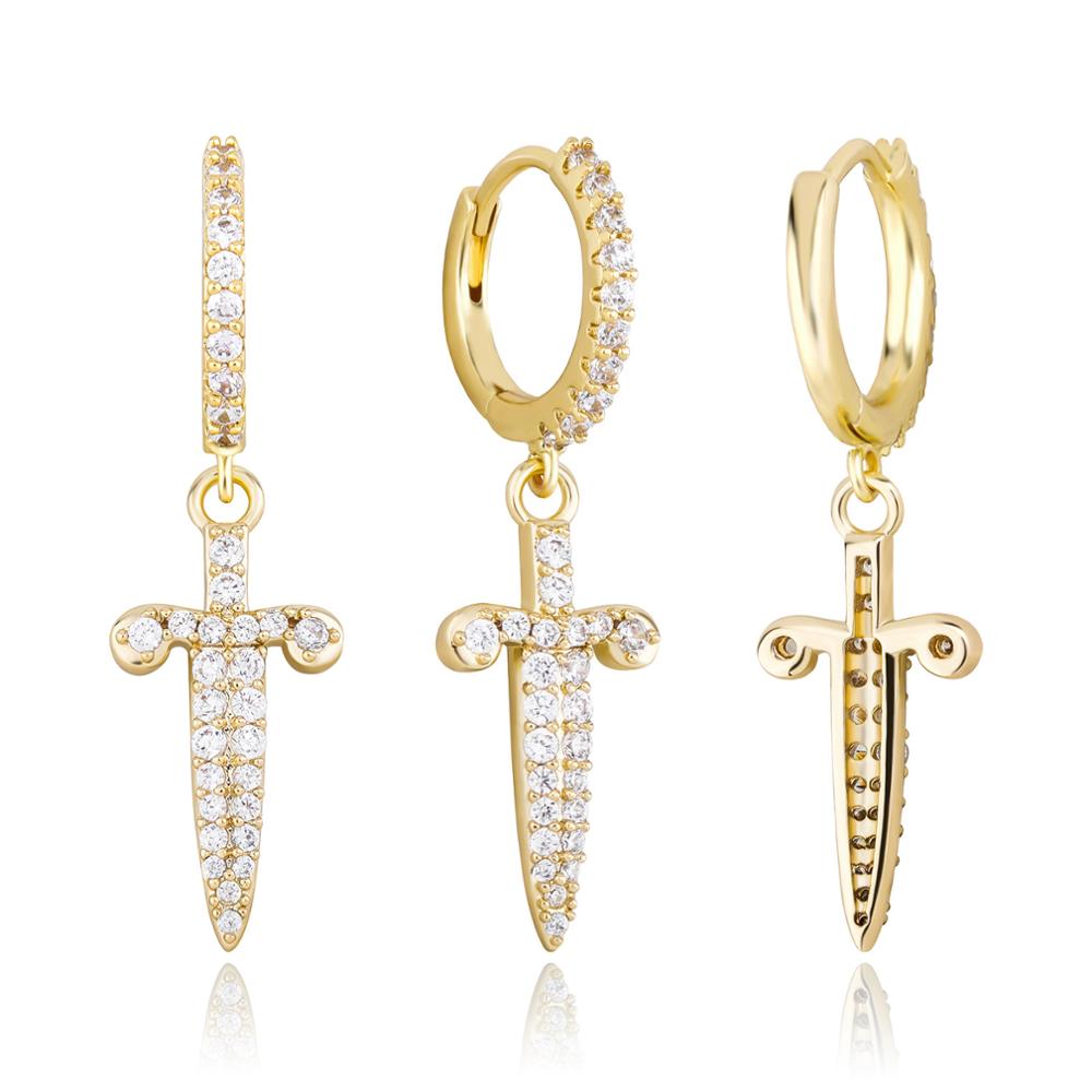 Dangle earrings hot sale men gold