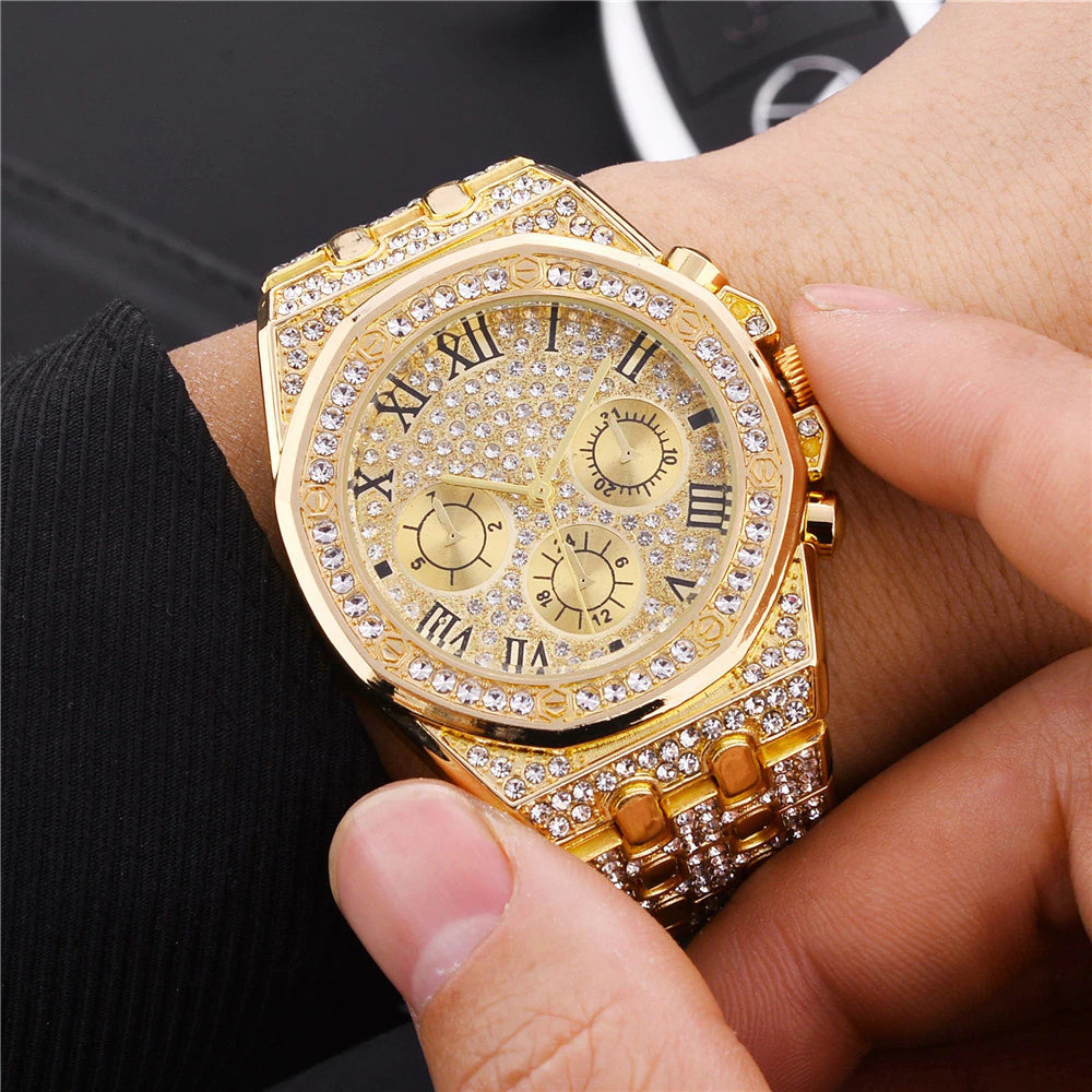 Diamond Watches for Men | Mens Diamond Watches | Big Face Watches for Men