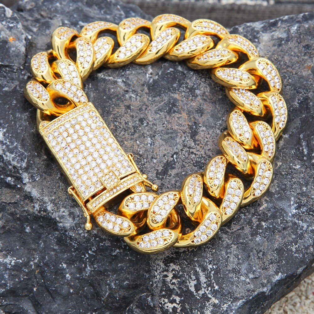 20mm | Diamond Miami Cuban Link Bracelet | Iced Out Cuban Link Bracelet