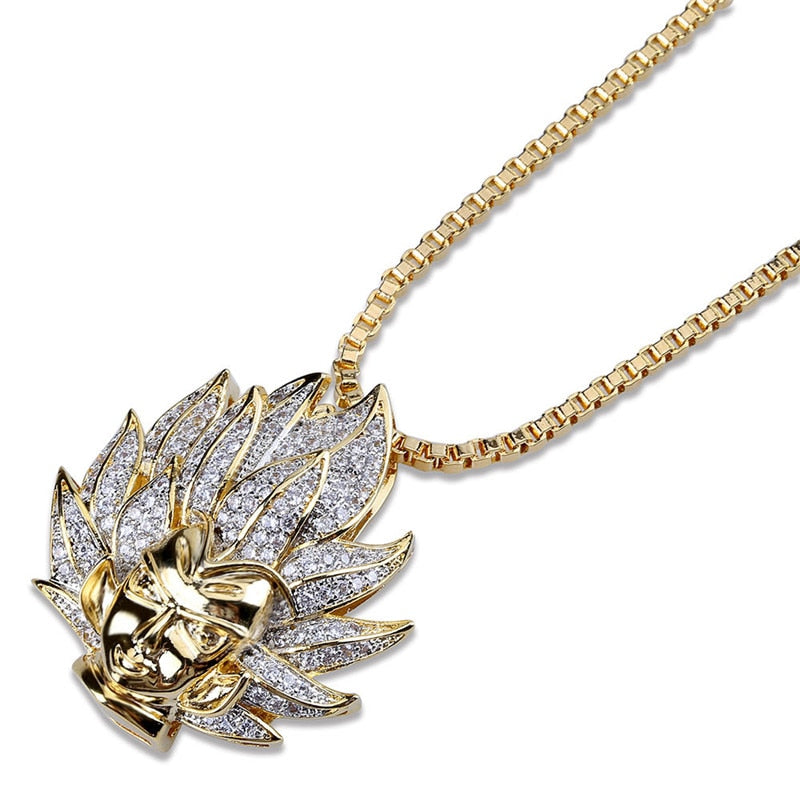 Iced out online goku pendant