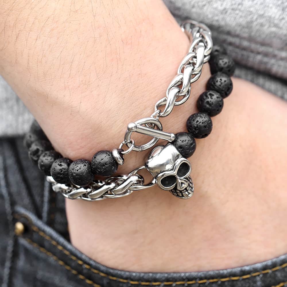 Mens Beaded Bracelets | Beaded Bracelets for Men | Beaded Stone Bracelets