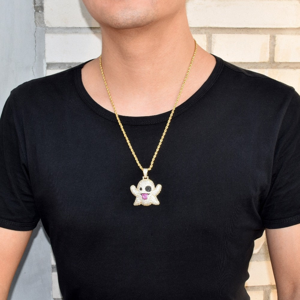 Iced Out Chains with Pendants | Ghost pendant