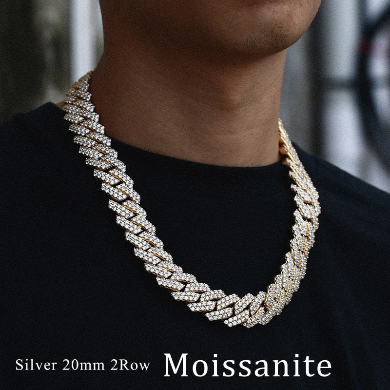 Real Hip Hop Jewelry | VVS Diamond Cuban Link Chain | 20mm 2 Row