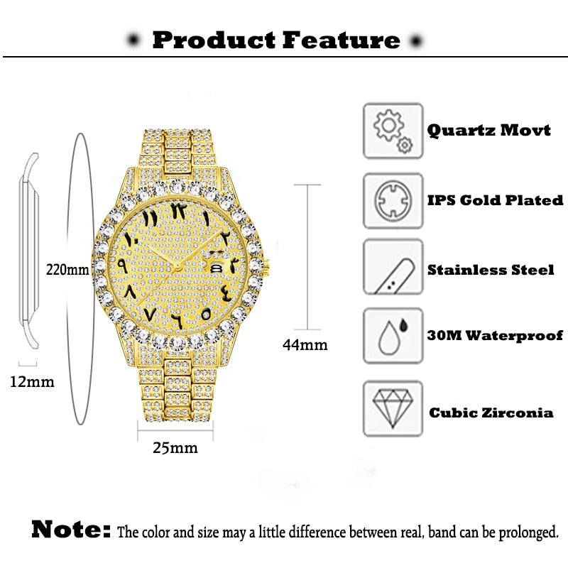Watches With Arabic Numbers | Mens Watch Large Arabic Numerals