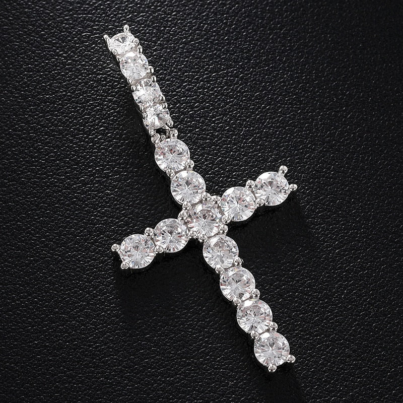 Moissanite Cross Necklace | Real Cross Necklace