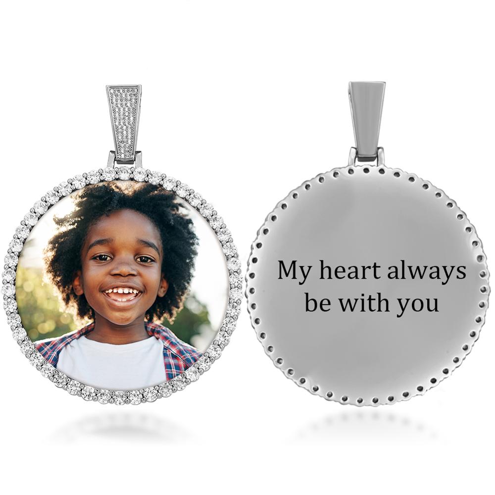 Photo Engraved Necklace | Personalized Photo Necklace 925 Silver