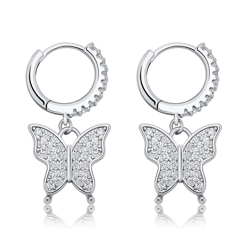 14k Gold | Butterfly Earrings | Butterfly Earrings Dangle