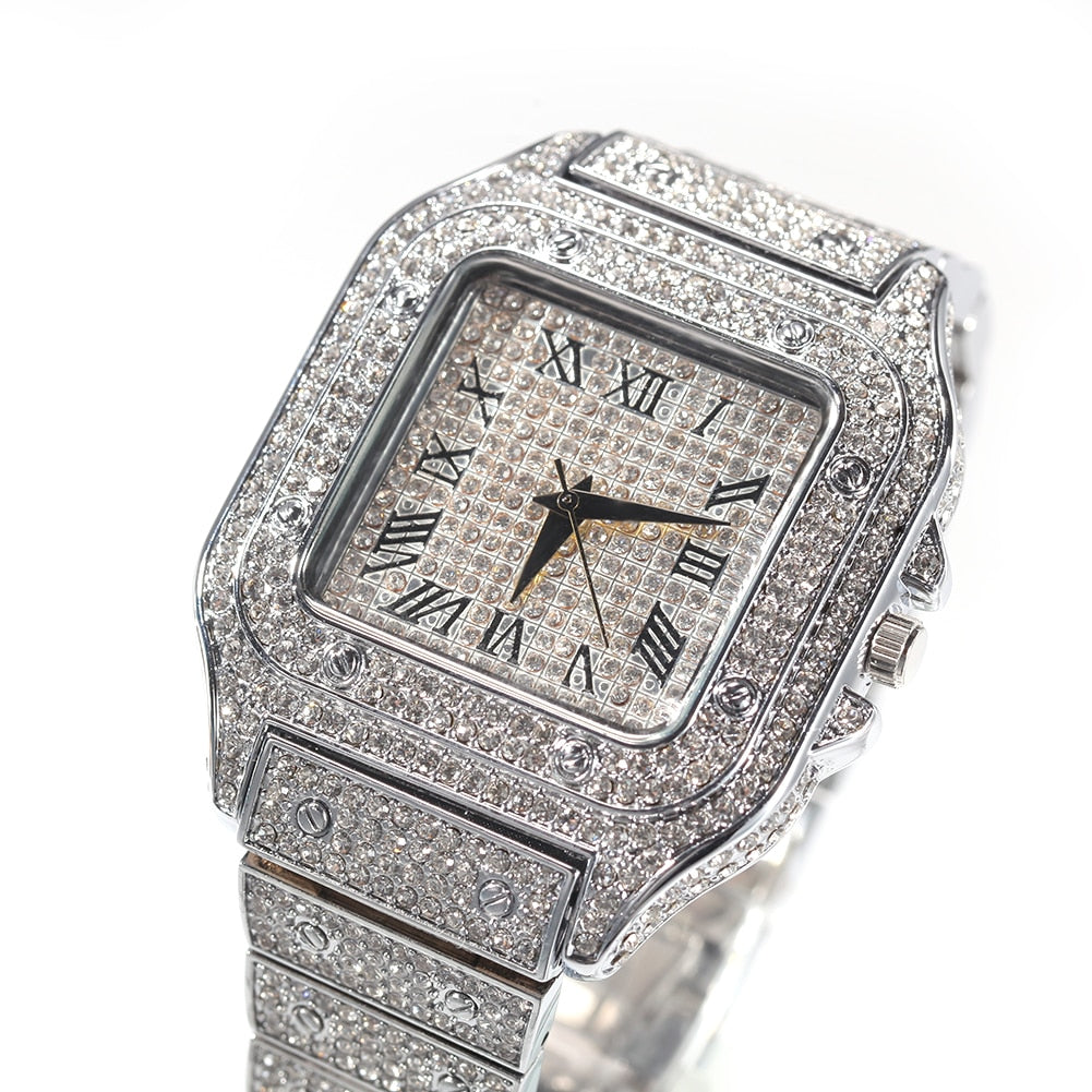 Womens Diamond Watch | Womens Big Face Watch with Numbers