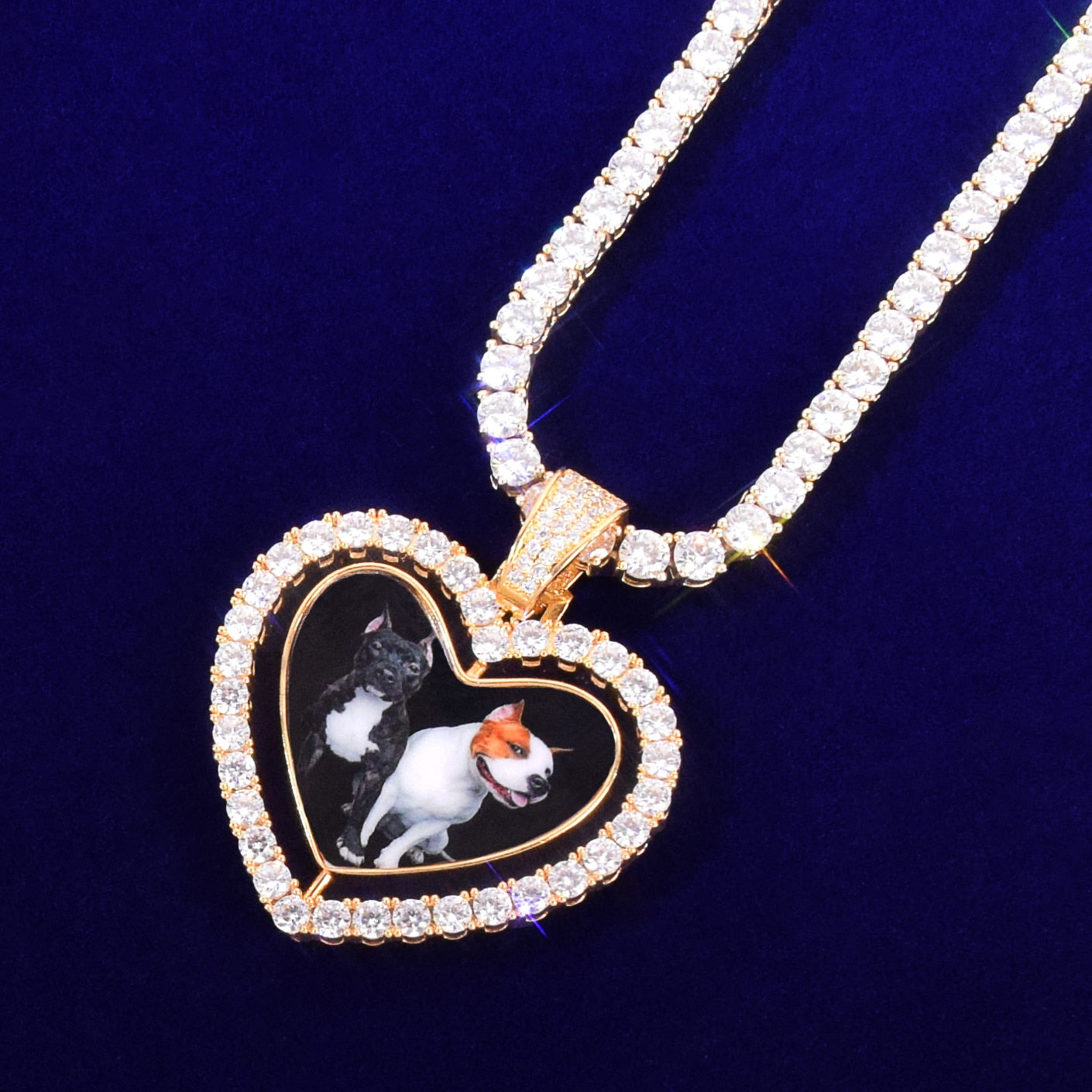 Heart Neckalce with Picture Inside | Necklace with Picture Inside | Rotating and Double-Sided