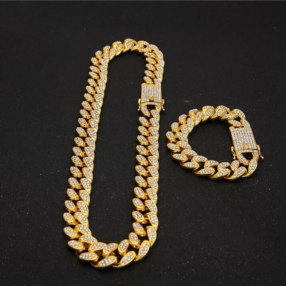 20mm | Iced Out Jewelry Sets | Cuban Link Necklace and Bracelet