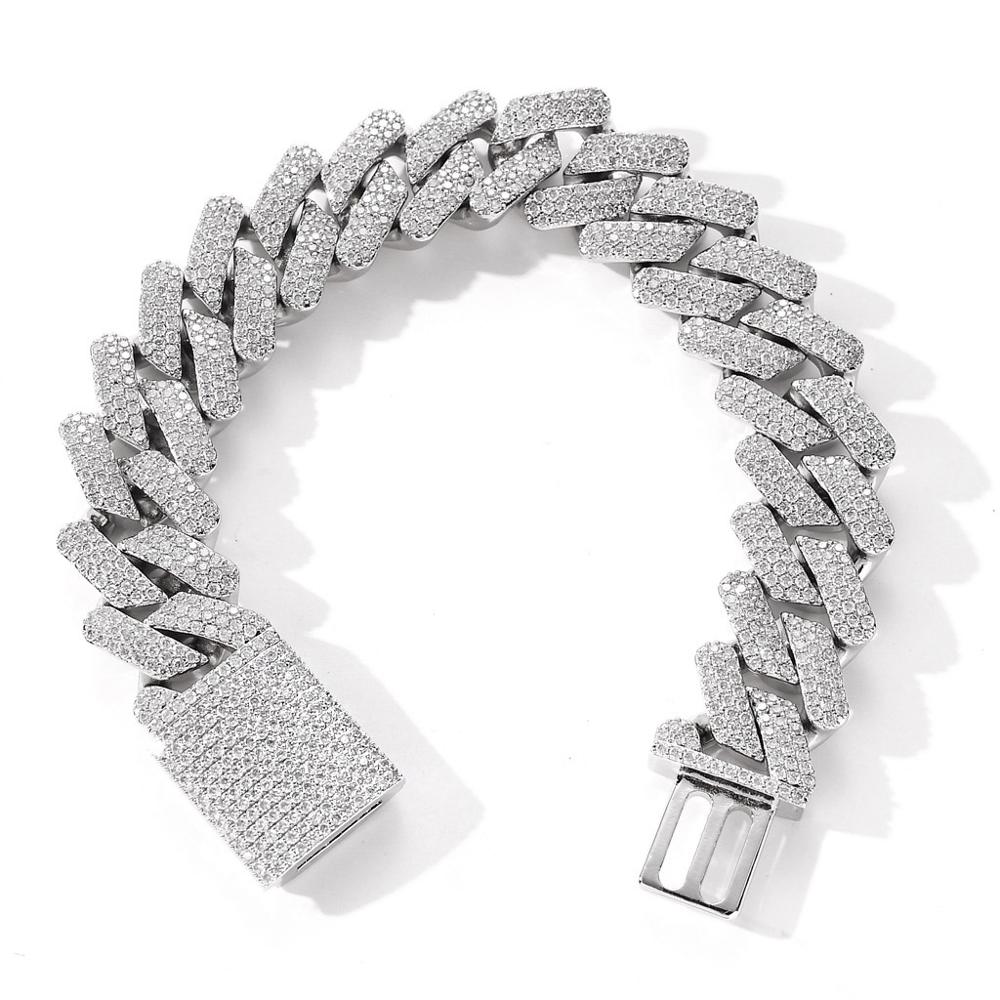 20mm | Iced Out Cuban Link Bracelet | Iced Out Bracelet