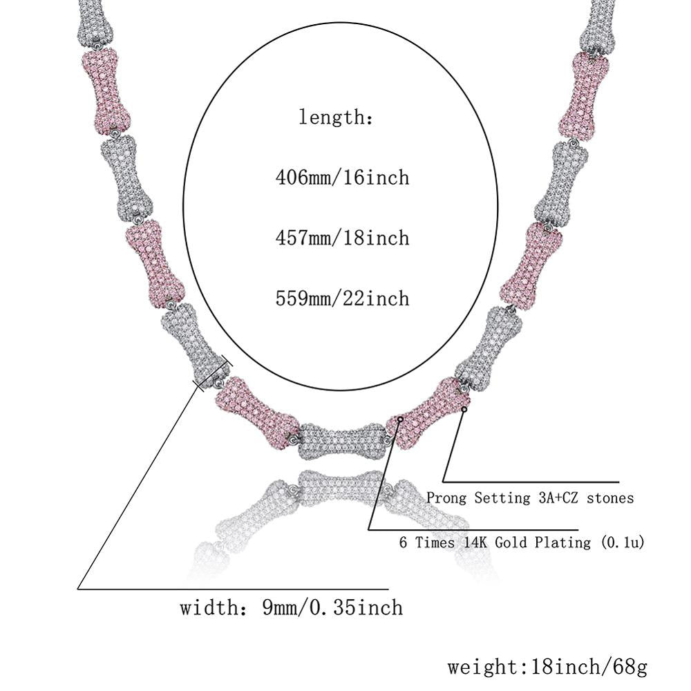 9mm Cuban Link Chain | Bone Link Chain | Bone Link Necklace