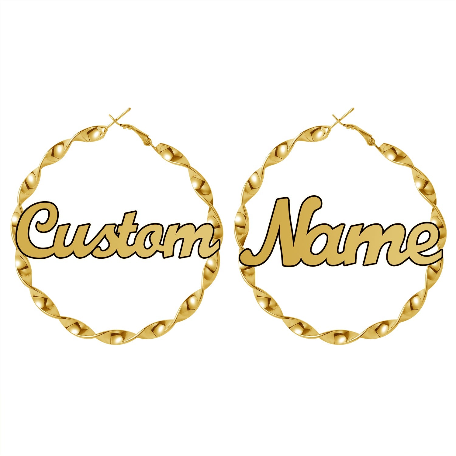 Twisted Hoop Earrings | Custom