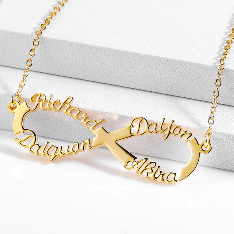 Infinity Necklace with Names - Julri Box
