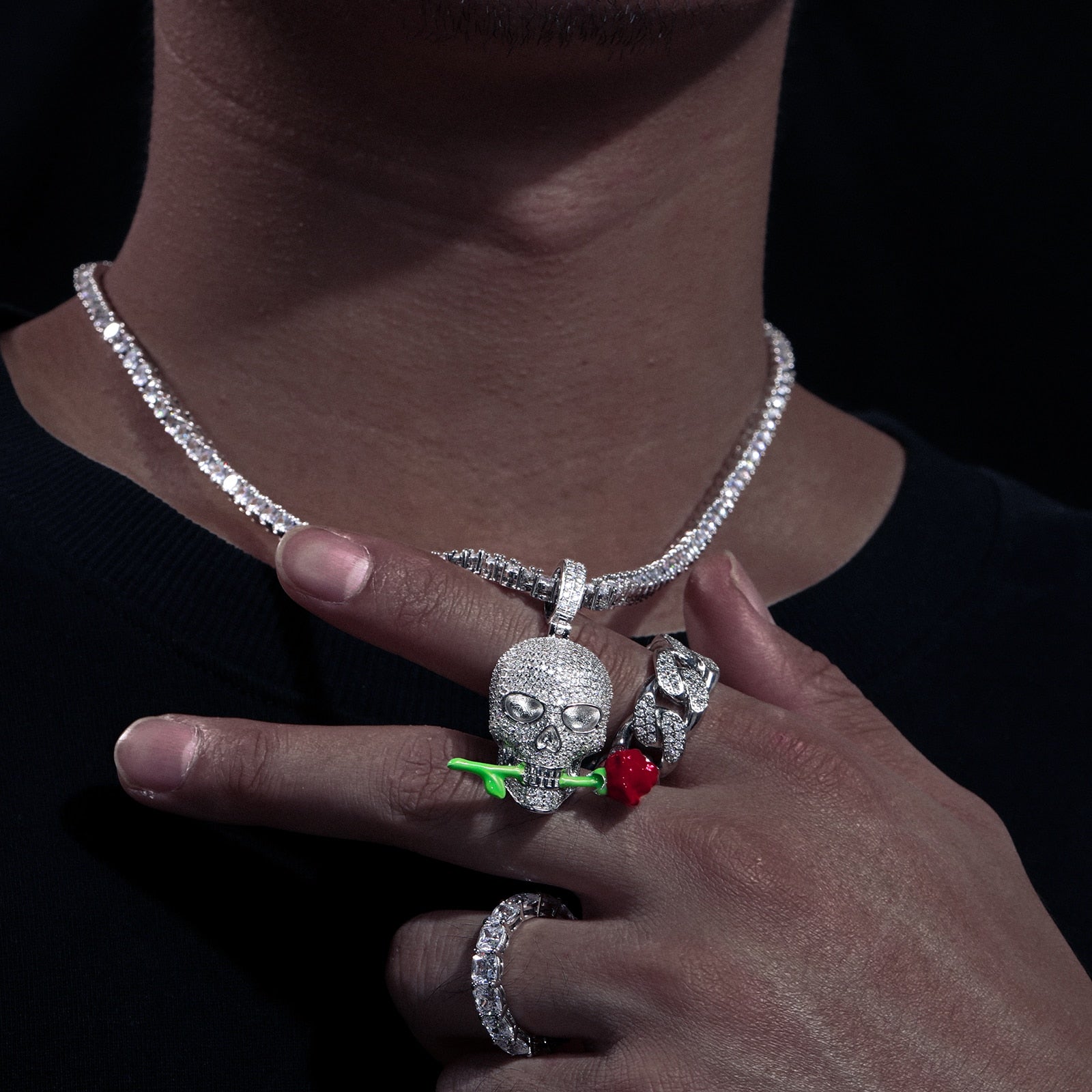 Skull Necklace | Moissanite Pendant | Hip Hop Pendants Real