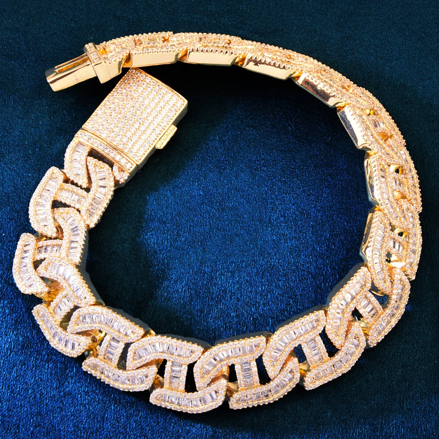 17mm | Gucci Link Bracelet | Rapper Diamond Bracelet | Iced out Bracelet