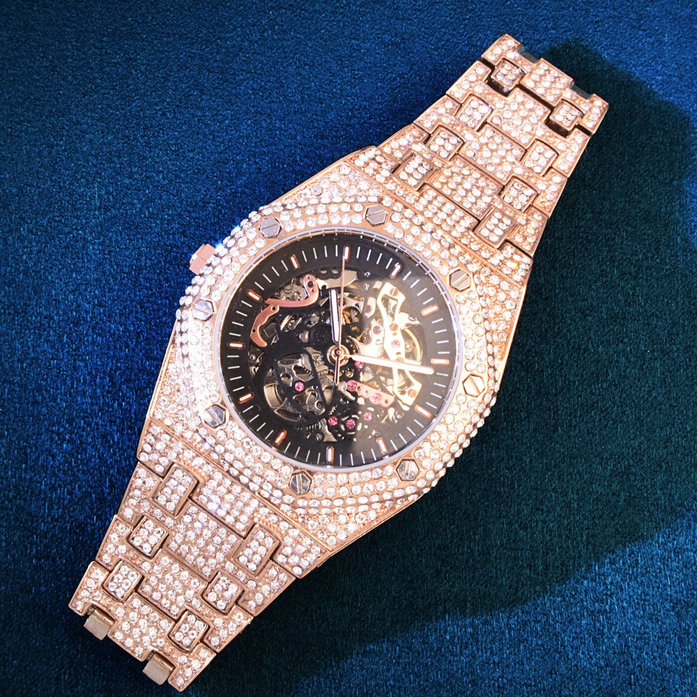 Rapper Watches | Iced Out Watch | Diamond Skeleton Watch