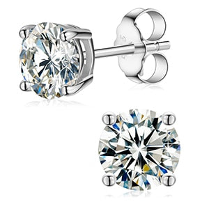 Moissanite Stud Earrings | Mens Real Diamond Stud Earrings