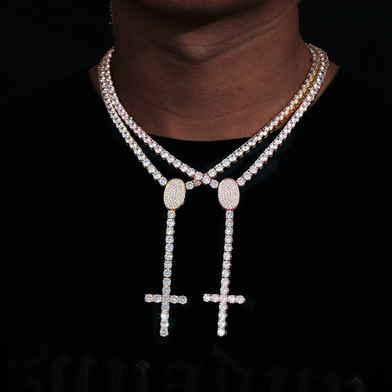 Upside Down Cross Necklace | Real Hip Hop Jewelry